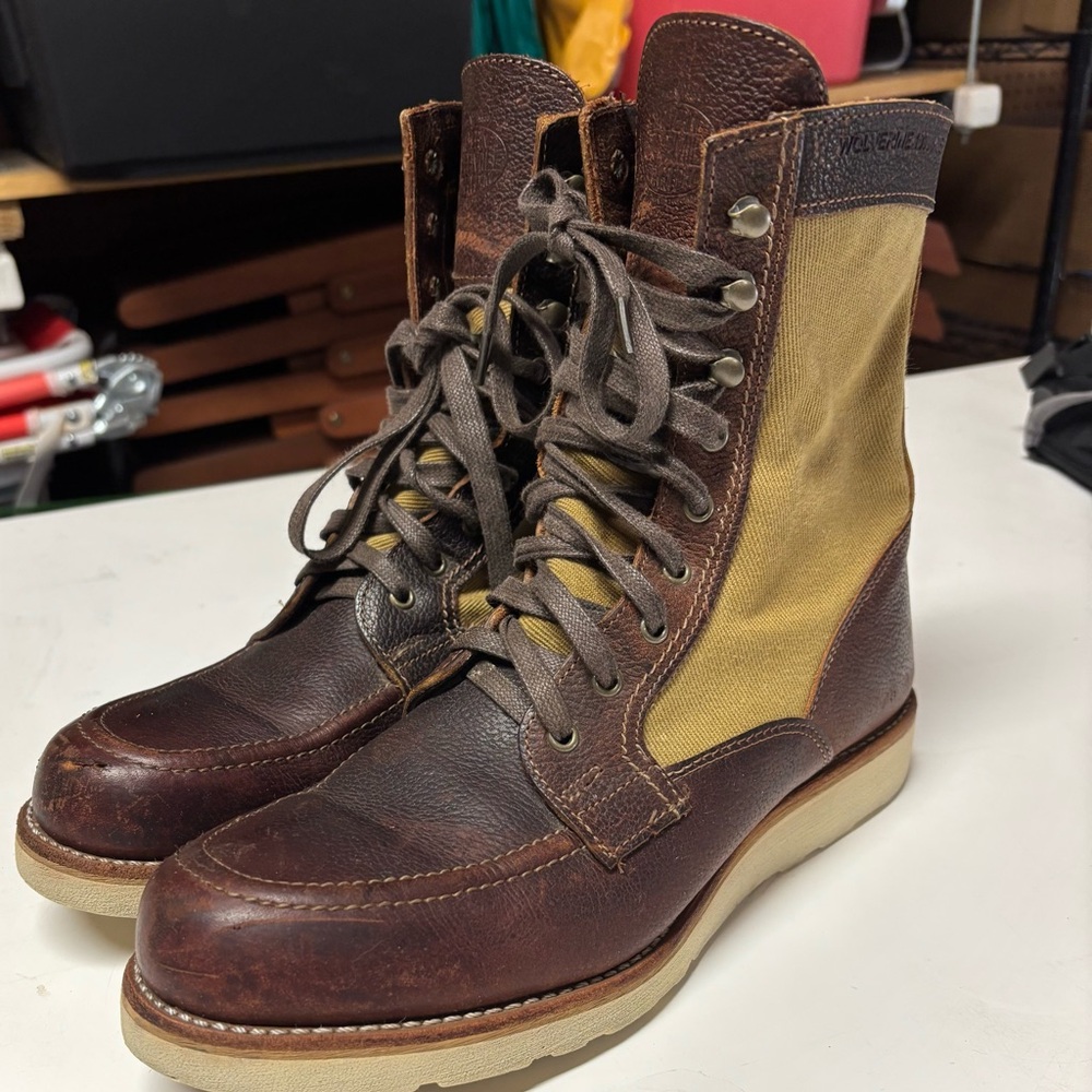 Filson Rowan Wolverine 1000 mile X edition. Size 9 Leather upper, brown and tan